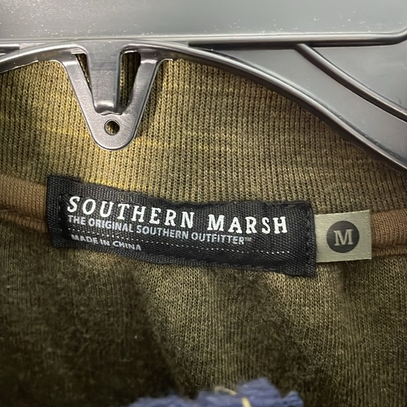 Southern Marsh •NWT• Lockhart Stretch Olive Green 1/4 Zip Pullover•Men’s Medium - Picture 4 of 7